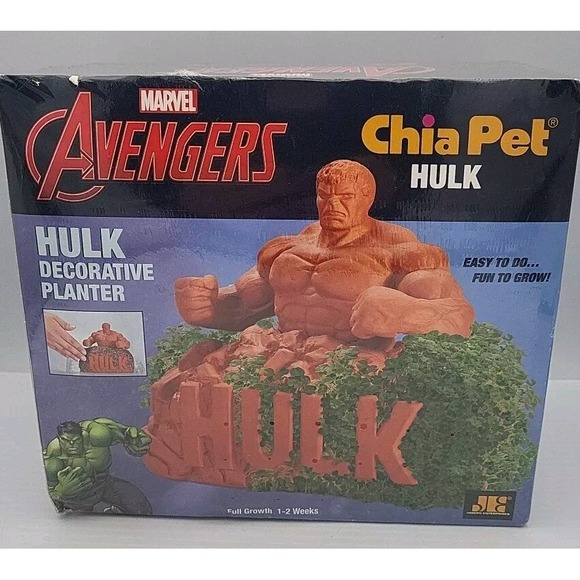 Marvel Comics Avengers The Hulk Chia Pet Decorative Planter Factory SEALED RARE - Picture 1 of 5